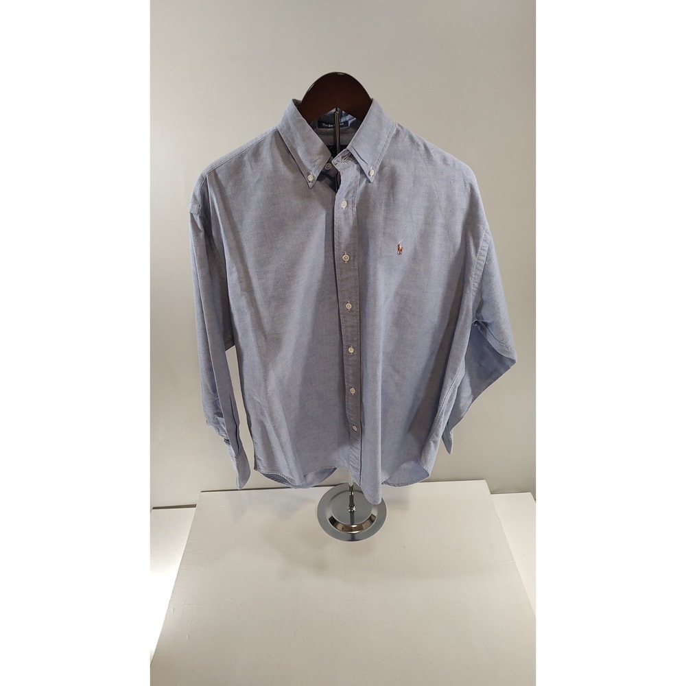 Ralph Lauren The Big Oxford Light Blue Button Up Shirt Boys Size 8 Vintage